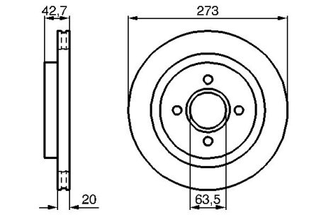 Тормозной диск BOSCH 0 986 478 816