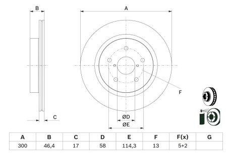 Диск тормозной BOSCH 0986479D64