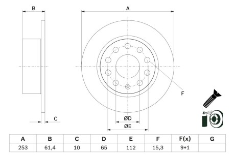 Тормозной диск BOSCH 0986479E00