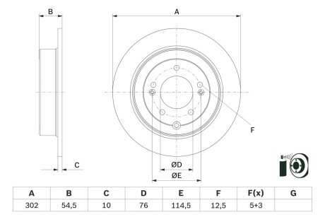 ДИСК тормозной задний COMPOUND BOSCH 0 986 479 E45