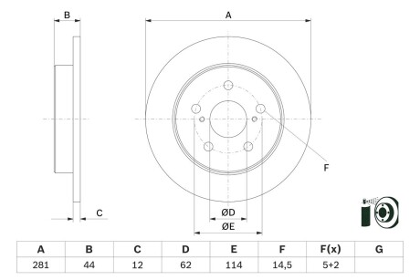 Диск тормозной BOSCH 0 986 479 E91