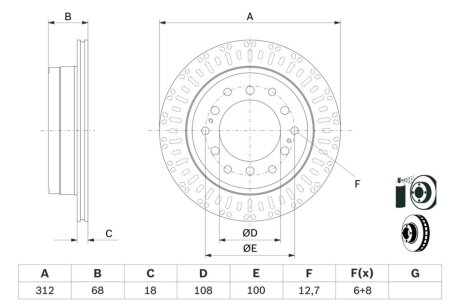 Тормозной диск BOSCH 0 986 479 F07