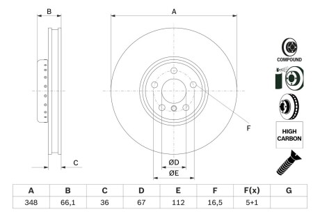 Тормозной диск BOSCH 0 986 479 F58