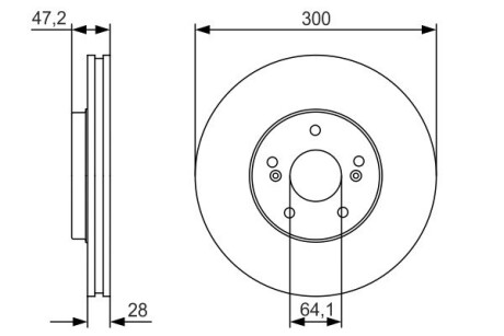 Тормозной диск BOSCH 0986479R47