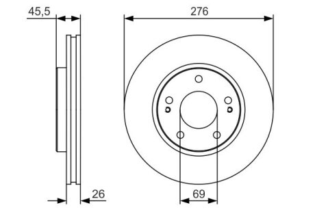 Тормозной диск BOSCH 0 986 479 S00