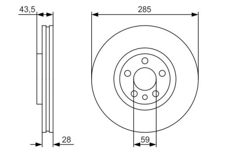 ДИСК ГАЛЬМIВНИЙ ПЕРЕДНIЙ PREMIUM2 BOSCH 0 986 479 S62