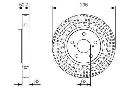 Диск гальмівний BOSCH 0986479T37