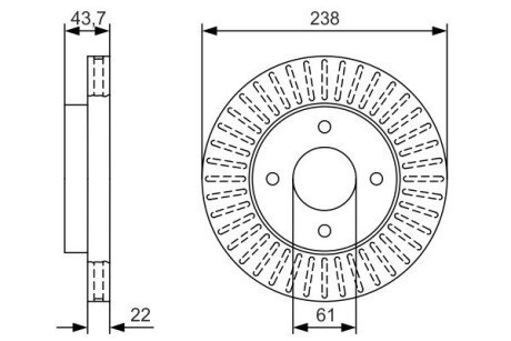 Тормозной диск BOSCH 0 986 479 T42