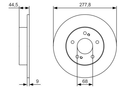 Диск гальмівний BOSCH 0 986 479 T86