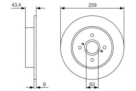 Гальмівний диск BOSCH 0 986 479 V07