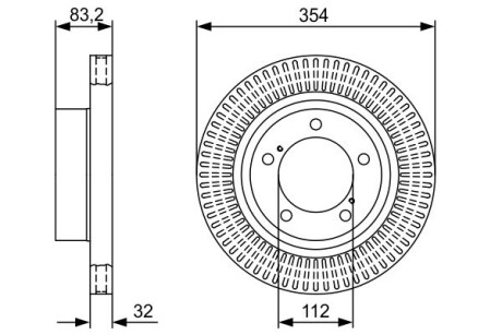 Диск гальмівний BOSCH 0 986 479 V50