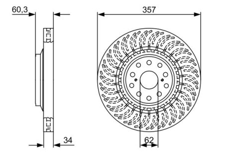 Диск тормозной BOSCH 0 986 479 V74