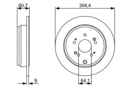 Тормозной диск BOSCH 0 986 479 V84