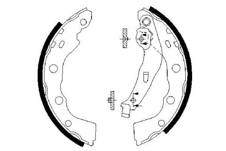 Тормозные колодки барабанные BOSCH 0 986 487 577