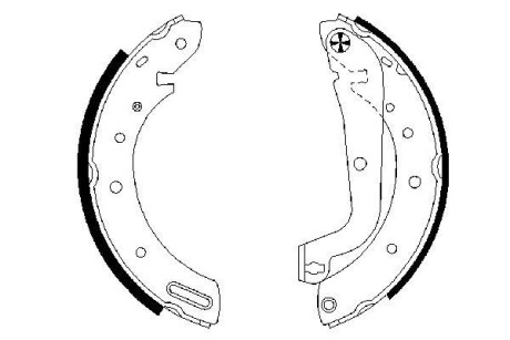 Гальмівні колодки барабанні BOSCH 0 986 487 583 (фото 1)