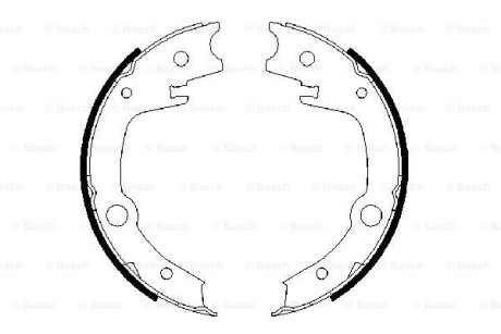 Тормозные колодки, барабанные BOSCH 0986487679