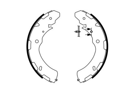 Колодки гальмівні барабанні BOSCH 0 986 487 758