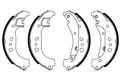 Колодки тормозные барабанные (комплект 4 шт.)) BOSCH 0 986 487 959