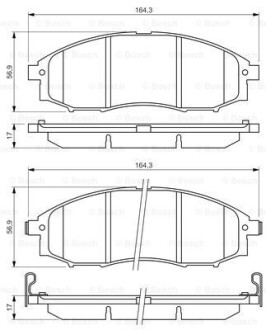 Гальмівні колодки, дискові BOSCH 0986494152