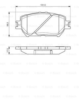 ГАЛЬМІВНІ КОЛОДКИ, ДИСКОВІ BOSCH 0986494363