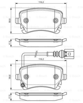 Гальмівні колодки, дискові BOSCH 0 986 495 094