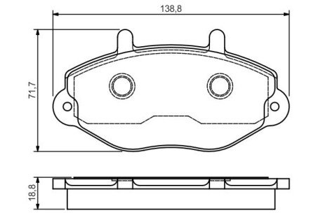 ДИСКОВЫЕ КОЛОДКИ ПЕРЕДНI PREMIUM2 BOSCH 0 986 495 112