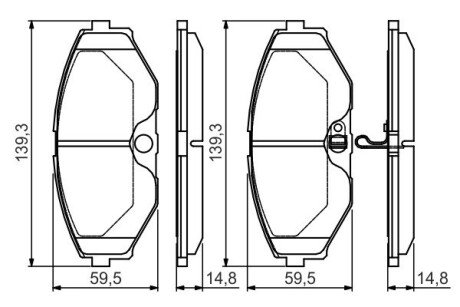 Гальмівні колодки дискові BOSCH 0 986 495 147