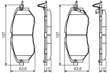 Гальмівні колодки дискові BOSCH 0 986 495 156