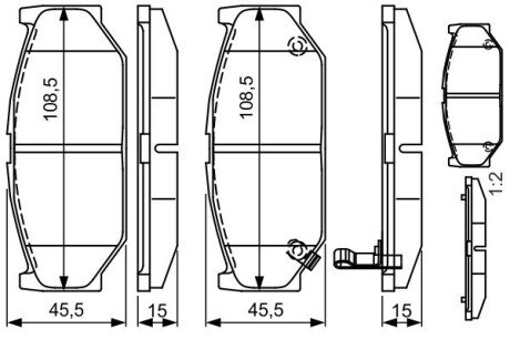 Гальмівні колодки дискові BOSCH 0 986 495 308