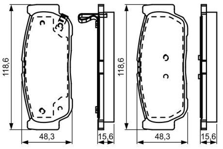 ДИСКОВI КОЛОДКИ ЗАДНI BOSCH 0 986 495 315