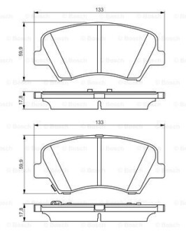 Колодки гальмівні дискові BOSCH 0 986 495 343