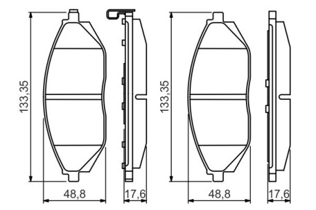 ГАЛЬМІВНІ КОЛОДКИ, ДИСКОВІ BOSCH 0 986 495 349