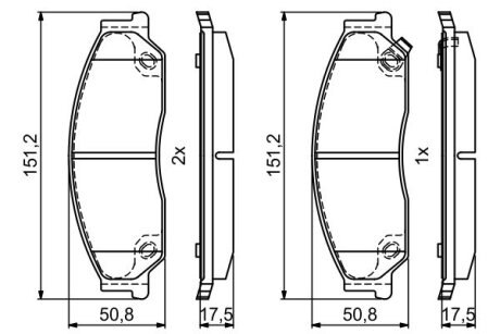 Колодки гальмівні дискові BOSCH 0986495402