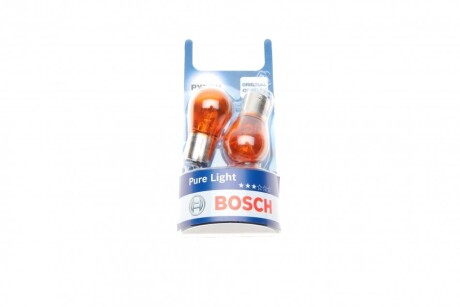 Лампа розжарювання PY21W 12V 21W BAU15s (blister 2шт) BOSCH 1 987 301 018