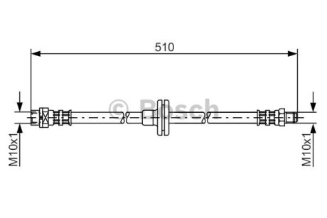 Шланг тормозной (выр-во) BOSCH 1 987 476 056 (фото 1)