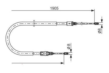 Тормозной трос BOSCH 1 987 477 237