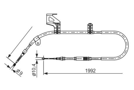 Тормозной трос BOSCH 1 987 477 244