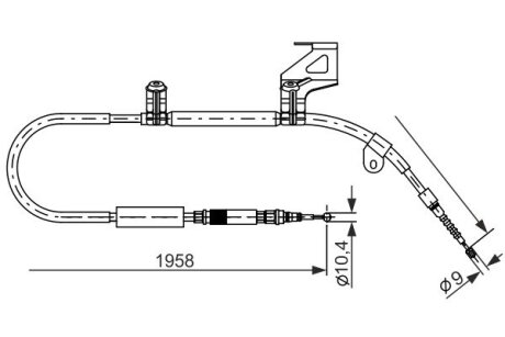 Тормозной трос BOSCH 1 987 477 604