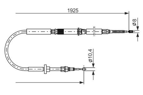 Трос ручного тормоза Audi A6 (4B, C5) (1997-2005) задний (выр-во) BOSCH 1 987 477 959