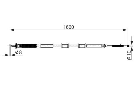 Тормозной трос BOSCH 1 987 477 973