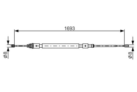 Трос ручного тормоза BOSCH 1 987 477 993