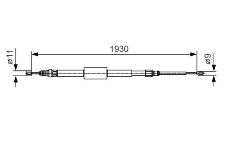 Тормозной трос BOSCH 1 987 482 011