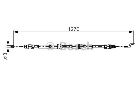 Тормозной трос BOSCH 1 987 482 014