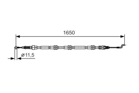 Трос ручного тормоза BOSCH 1 987 482 016