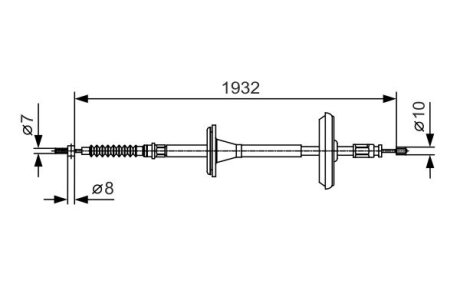 Тормозной трос BOSCH 1 987 482 021