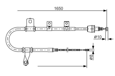 Тормозной трос BOSCH 1 987 482 074