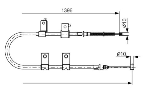 ТРОС тормозной правый BOSCH 1 987 482 083