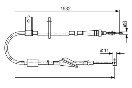 Тормозной трос BOSCH 1 987 482 093