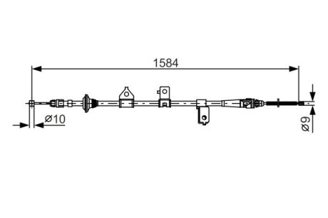 Трос ручного тормоза BOSCH 1 987 482 099