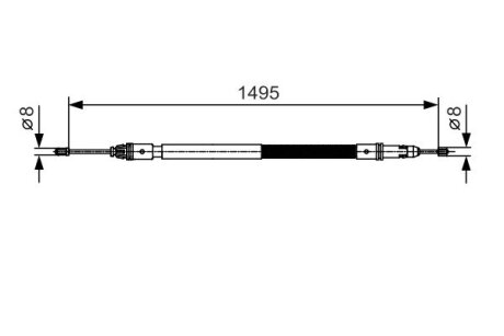 Тормозной трос BOSCH 1 987 482 118